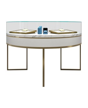 호화스러운 현대 유리제 최고 보석 전시 테이블 유리제 보석 전시 진열장 디자인